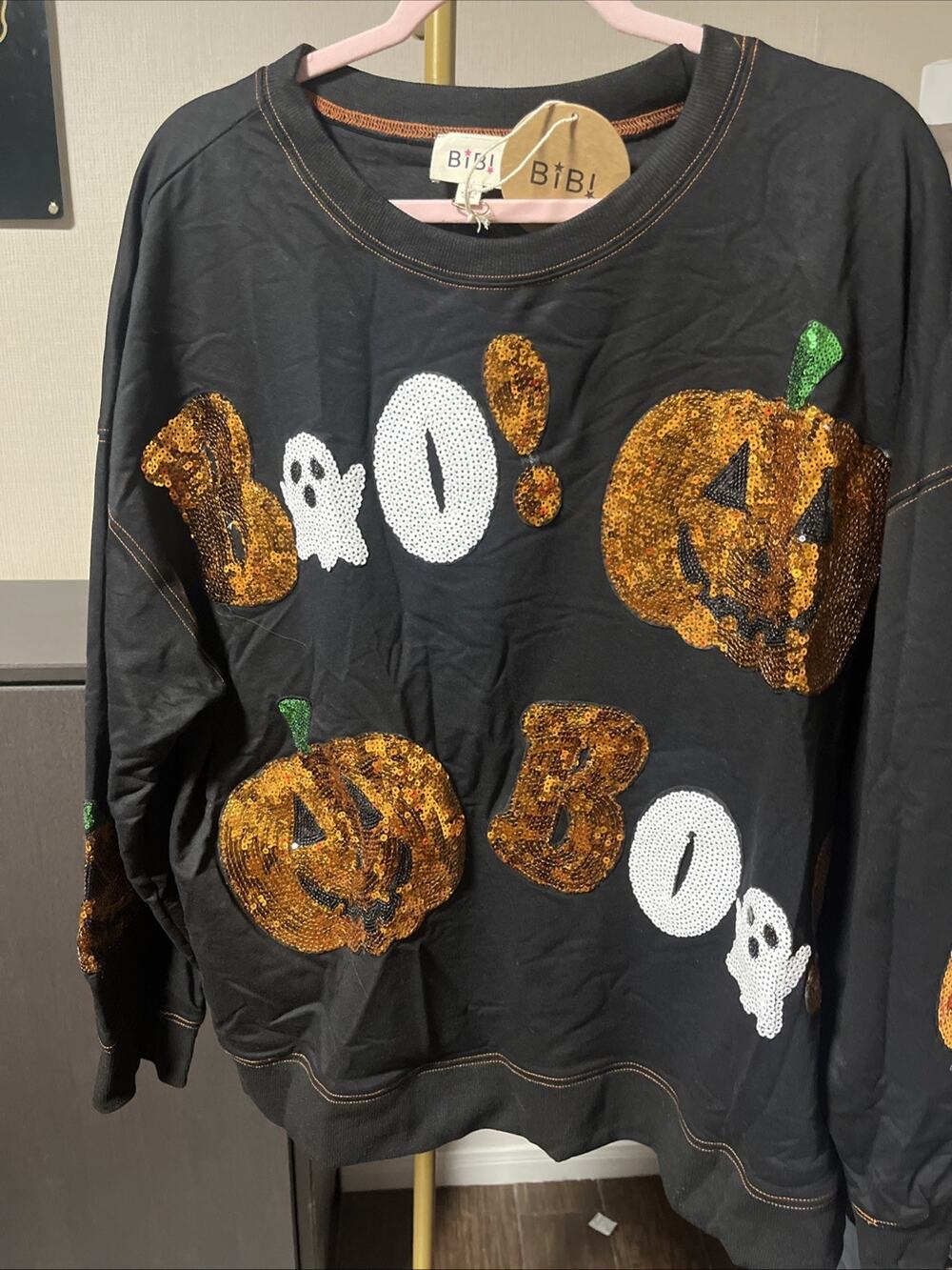 BiBi Sequin Halloween Sweatshirt